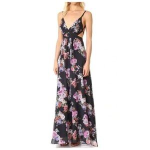 Yumi Kim You and Me Backless Floral Sleeveless Maxi Dress sz M